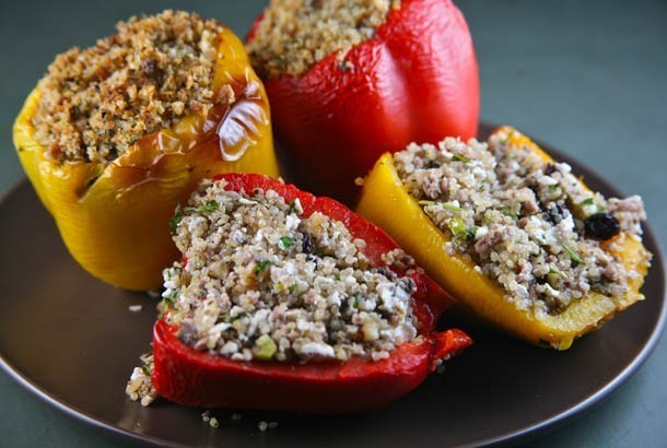 Quinoa And Turkey Stuffed Peppers Mediterranean Living