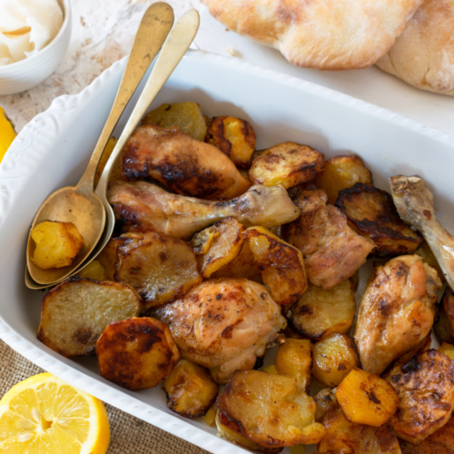 Lebanese Lemon Chicken and Potatoes (Djej w Batata)