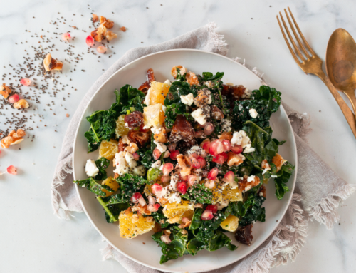 Kale Pomegranate Salad With Goat Cheese